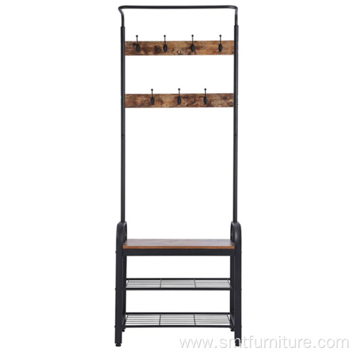 Brown Clothes Racks Shoe Racks for Drawing Room